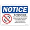 Signmission OSHA Notice, 5" Height, Attention Cell Phones Recording Sign With Symbol, 7" X 5", Landscape OS-NS-D-57-L-10186 - alternate 1
